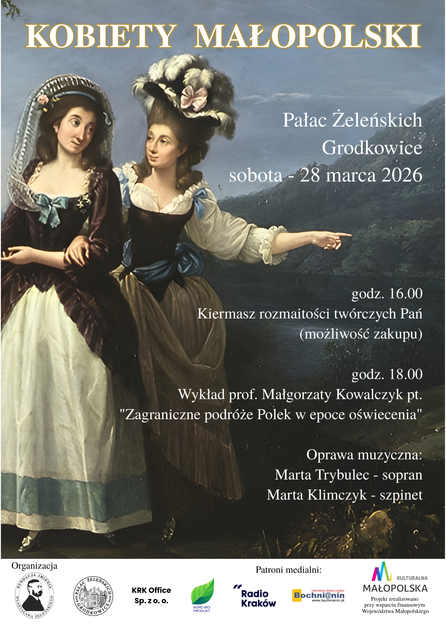 Kobiety Małopolski – Wyjątkowe spotkanie w Pałacu Żeleńskich – 28.03.2026, godz. 16:00